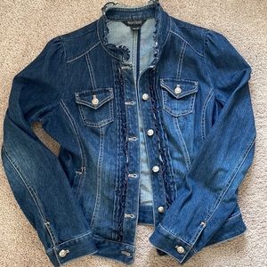 White House Black Market Denim Jacket Size 8